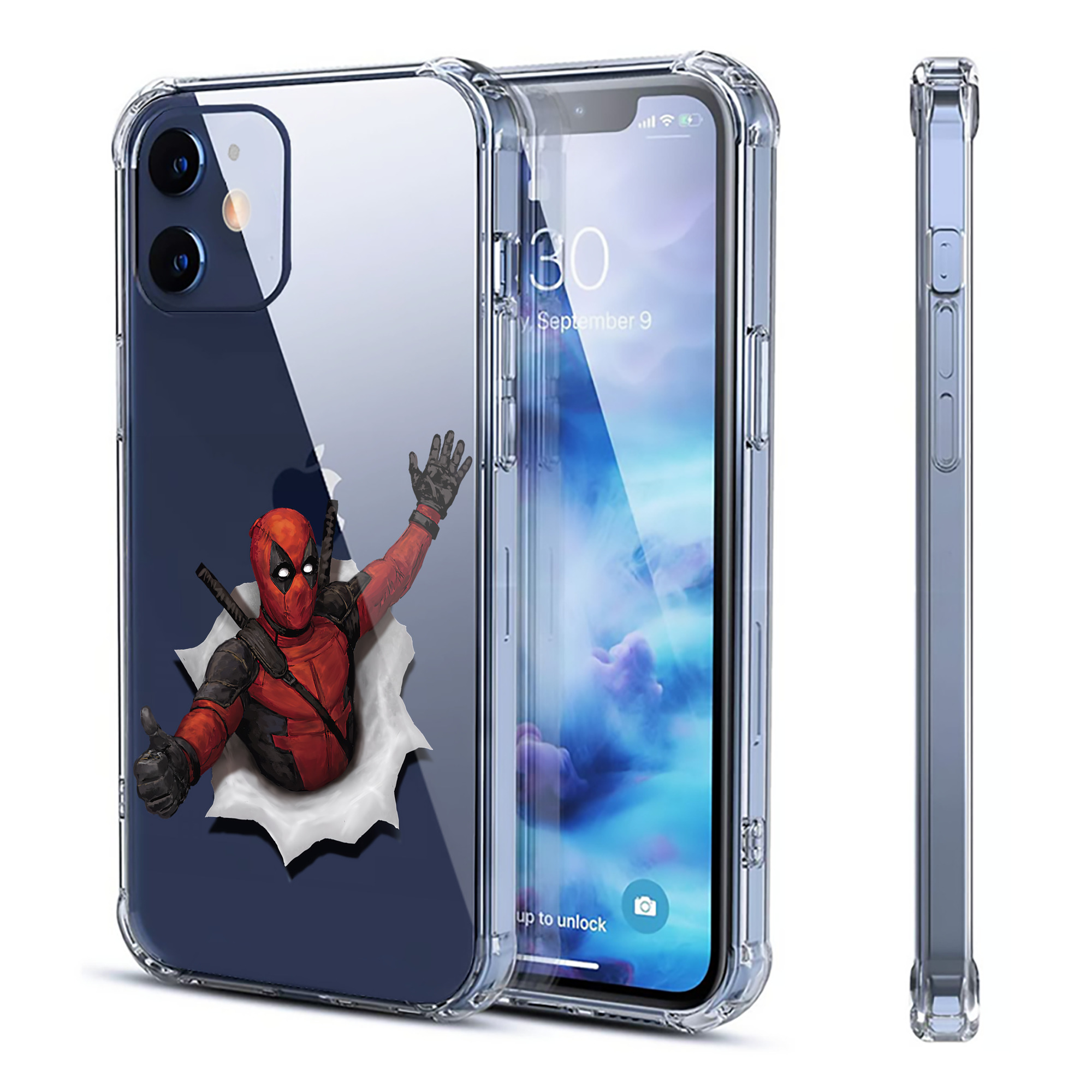 （画像用） Deadpool デッドプール 【iPhone 12シリーズ対応】透明スマホケース（クリアソフトケース）